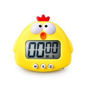 Kitchen Timer; Cute Cartoon Pig Electronic Countdown Timer; LCD Digital Cooking Timer Cooking Baking Assistant Reminder Tool (Color: Yellow)