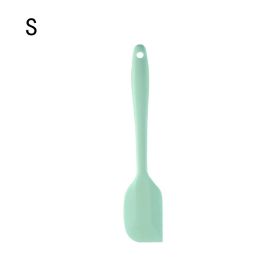 1pc All-in-one High-quality Silicone Scraper Baking Tool; Heat-resistant Silicone Scraper; Cream Cake Spatula; Baking Shovel Knife 8.27inch/11.02inch (Color: Nordic Green, size: small)