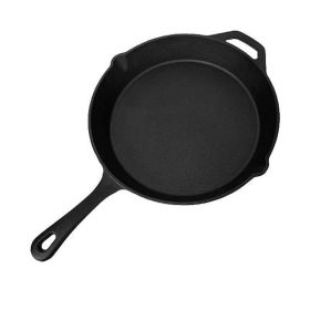 Pre-Seasoned Cast Iron Cookware Heat-Resistant Frying Pan (Type: 1 Piece, Color: Black)