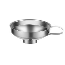 1pc; Thickened Stainless Steel Wide Mouth Funnel; Household Large Diameter Jam Funnel (size: M)