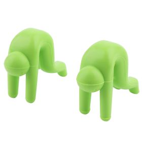 2pcs Pot Lid Lifter; Pot Lid Holder That Keeps Pot From Boiling Over; Kitchen Tools Lid Stand Heat Resistant Holder Keep The Lid Open; Great Cooking H (Color: Green)