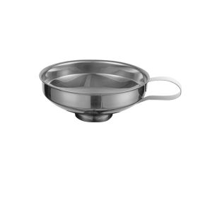 1pc; Thickened Stainless Steel Wide Mouth Funnel; Household Large Diameter Jam Funnel (size: S)