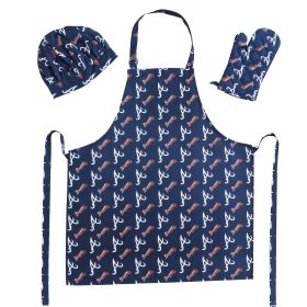 Braves OFFICIAL MLB 3-Piece Apron; Oven Mitt and Chef Hat Set (SKU: 1MLB/69900/0002/RET)