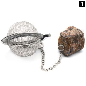 Natural Raw Gemstone Filter Ball Stew Ingredients Ball Stainless Steel Tea Filter (Option: Tigereye)