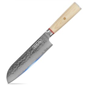 Qulajoy Nakiri Knife 6.9 Inch, Professional Vegetable Knife Japanese Kitchen Knives 67-Layers Damascus Chef Knife, Cooking Knife For Home Outdoor With (Option: Santoku Knife)