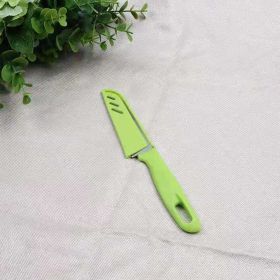 Candy Color Portable Blade Sheath Fruit Peeling Knife (Option: Apple Green)