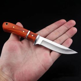 Wooden Handle Multi-purpose Household Fruit Knife (Option: Red Color Wooden Knife)